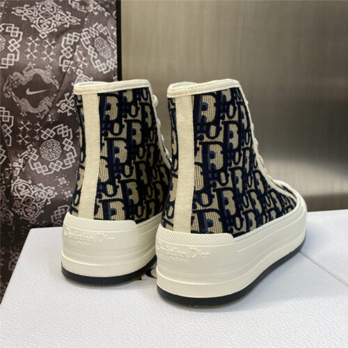 High Quality Luxury Dior Couple Models Thick Bottom Strap High Top Casual Shoes product detail