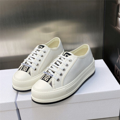 High Quality Luxury Dior Couple Style Thick Bottom Strap Low Top Casual Shoes