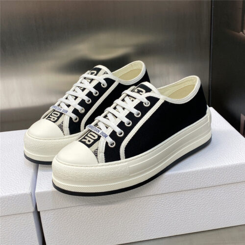 High Quality Luxury Dior Couple Style Thick Bottom Strap Low Top Casual Shoes – Style 24550