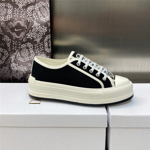 High Quality Luxury Dior Couple Style Thick Bottom Strap Low Top Casual Shoes – Style 24550 product detail