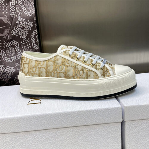 High Quality Luxury Dior Couple Style Thick Bottom Strap Low Top Casual Shoes – Style 00262 product detail