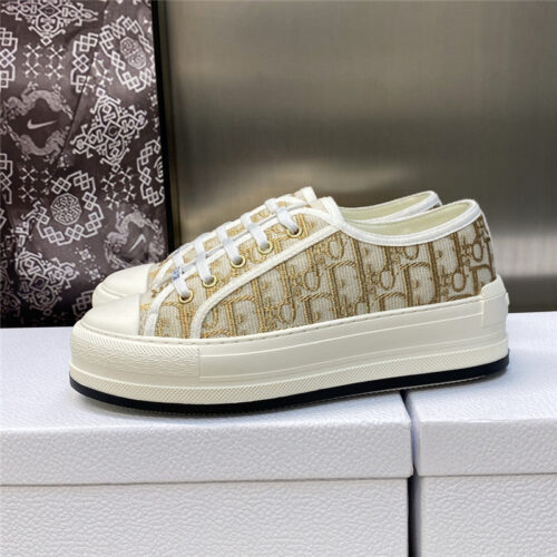 High Quality Luxury Dior Couple Style Thick Bottom Strap Low Top Casual Shoes – Style 00262 product detail