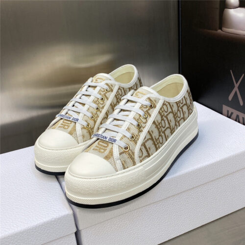 High Quality Luxury Dior Couple Style Thick Bottom Strap Low Top Casual Shoes – Style 00262