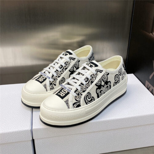 High Quality Luxury Dior Couple Style Thick Bottom Strap Low Top Casual Shoes – Style 44902