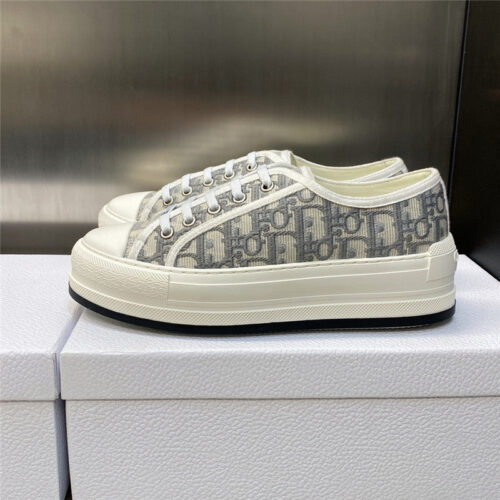 High Quality Luxury Dior Couple Style Thick Bottom Strap Low Top Casual Shoes – Style 58470 product detail