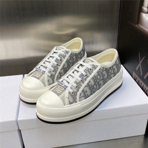 High Quality Luxury Dior Couple Style Thick Bottom Strap Low Top Casual Shoes – Style 58470