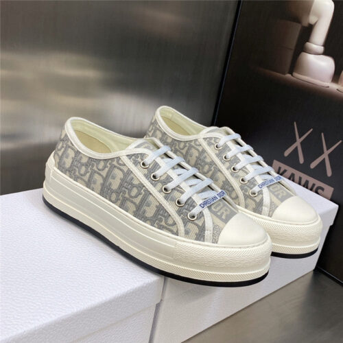High Quality Luxury Dior Couple Style Thick Bottom Strap Low Top Casual Shoes – Style 58470 product detail