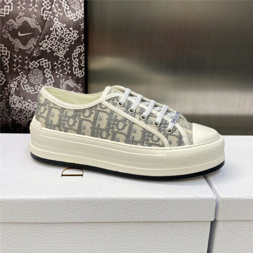 High Quality Luxury Dior Couple Style Thick Bottom Strap Low Top Casual Shoes – Style 58470 product detail