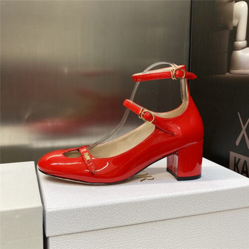 High Quality Luxury Dior Retro Roman Style Low Heel Doll Womens Shoes – Style 83910 product detail