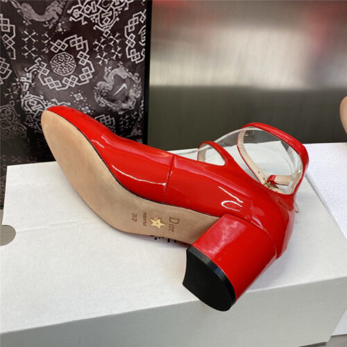 High Quality Luxury Dior Retro Roman Style Low Heel Doll Womens Shoes – Style 83910 product detail