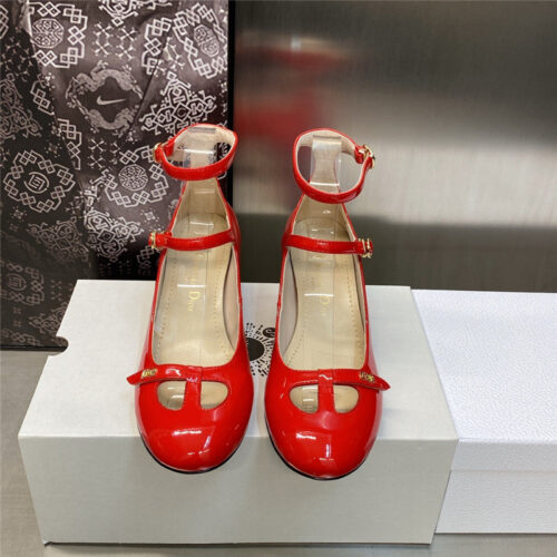 High Quality Luxury Dior Retro Roman Style Low Heel Doll Womens Shoes – Style 83910 product detail