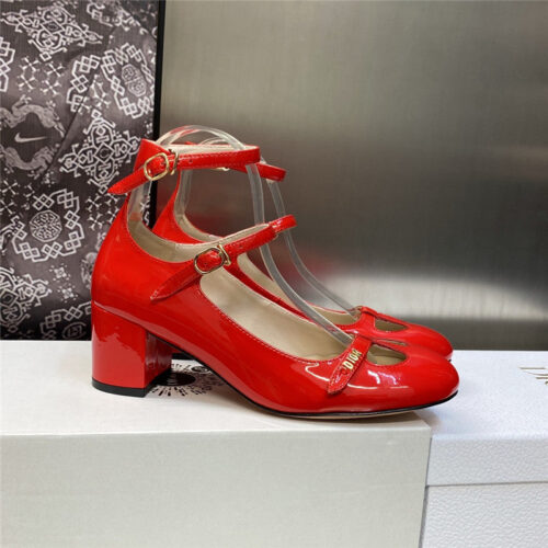 High Quality Luxury Dior Retro Roman Style Low Heel Doll Womens Shoes – Style 83910 product detail