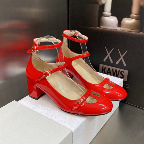 High Quality Luxury Dior Retro Roman Style Low Heel Doll Womens Shoes – Style 83910
