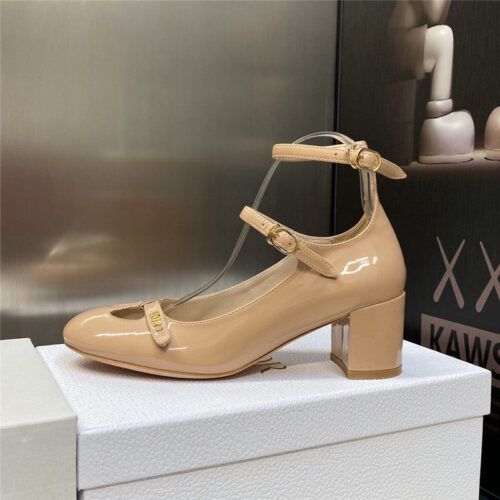 High Quality Luxury Dior Retro Roman Style Low Heel Doll Womens Shoes – Style 08198 product detail