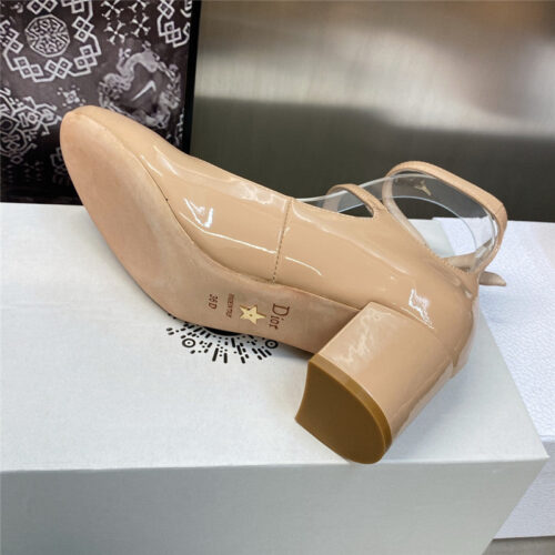 High Quality Luxury Dior Retro Roman Style Low Heel Doll Womens Shoes – Style 08198 product detail