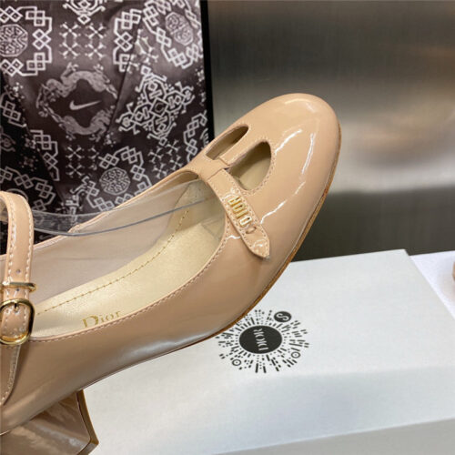 High Quality Luxury Dior Retro Roman Style Low Heel Doll Womens Shoes – Style 08198 product detail