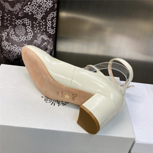 High Quality Luxury Dior Retro Roman Style Low Heel Doll Womens Shoes product detail