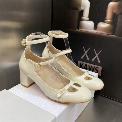 High Quality Luxury Dior Retro Roman Style Low Heel Doll Womens Shoes