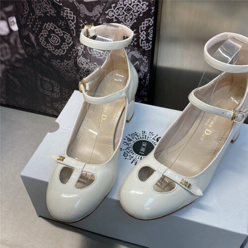 High Quality Luxury Dior Retro Roman Style Low Heel Doll Womens Shoes product detail