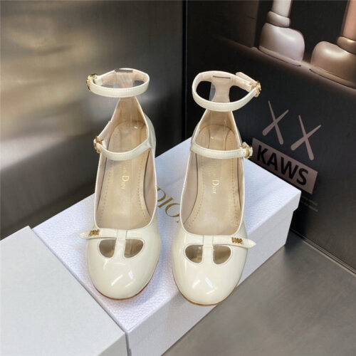 High Quality Luxury Dior Retro Roman Style Low Heel Doll Womens Shoes product detail