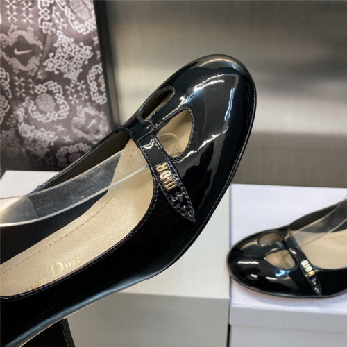 High Quality Luxury Dior Retro Roman Style Low Heel Doll Womens Shoes – Style 92390 product detail