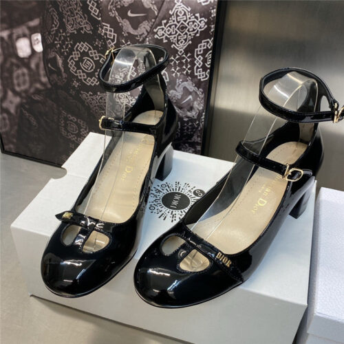 High Quality Luxury Dior Retro Roman Style Low Heel Doll Womens Shoes – Style 92390 alternate view