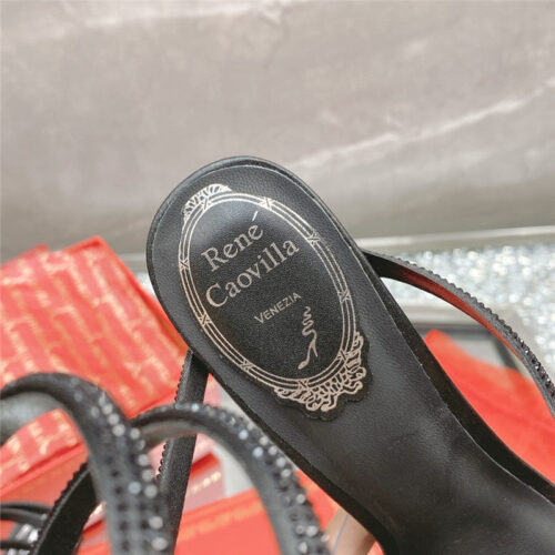 High Quality Luxury Rene Caovilla Snake Crystal High Heel Sandals – Style 36838 product detail