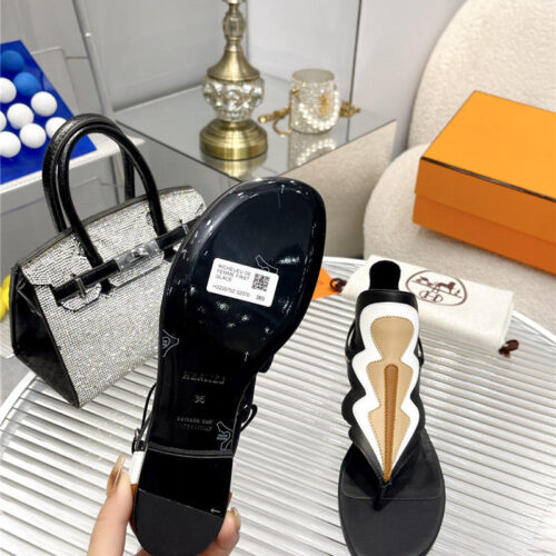 High Quality Luxury Hermes Color Block Sandals – Style 49059 product detail
