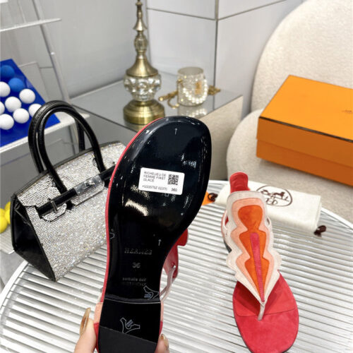 High Quality Luxury Hermes Color Block Sandals product detail