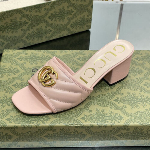 High Quality Luxury Gucci GG Buckle Sandals Slippers – Style 28787 product detail