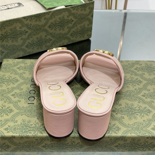 High Quality Luxury Gucci GG Buckle Sandals Slippers – Style 28787 product detail