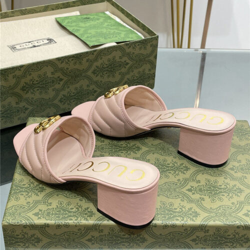 High Quality Luxury Gucci GG Buckle Sandals Slippers – Style 28787 product detail