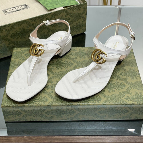 High Quality Luxury Gucci Classic GG Buckle Sandals alternate view
