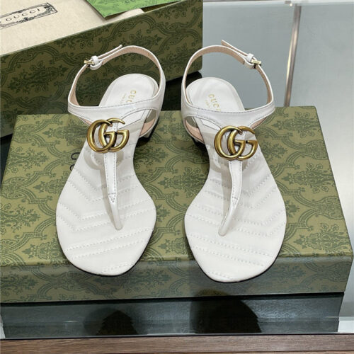 High Quality Luxury Gucci Classic GG Buckle Sandals product detail