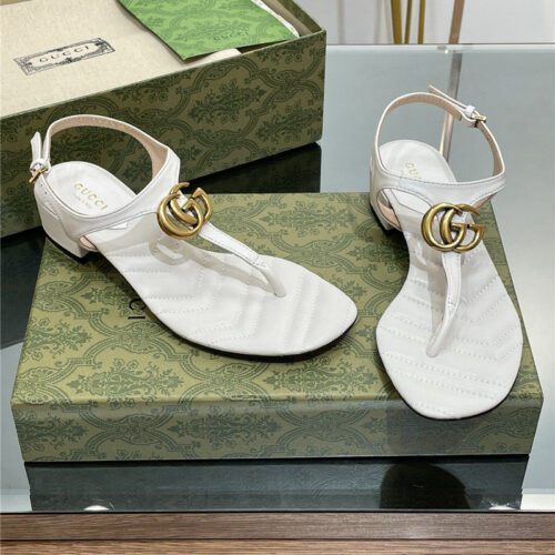 High Quality Luxury Gucci Classic GG Buckle Sandals