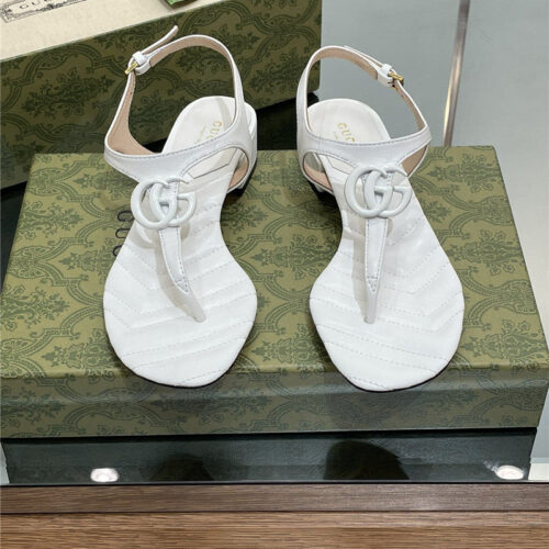 High Quality Luxury Gucci Classic GG Buckle Sandals – Style 71379 alternate view