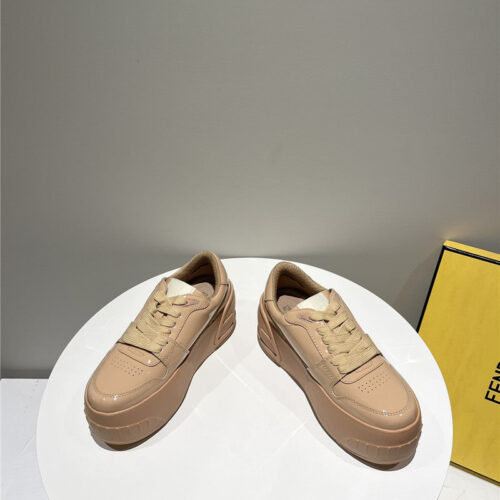 High Quality Luxury Fendi Platform Shoes In Best Quality Soft Patent Leather alternate view
