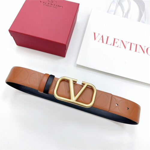 High Quality Luxury Valentino New Double-Sided Top Layer Cowhide Belt – Style 00582