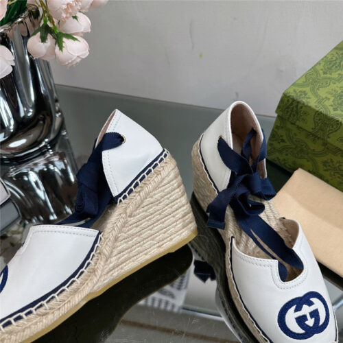 High Quality Luxury Gucci Wedge Fisherman Shoes – Style 08275 product detail
