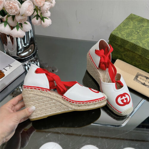 High Quality Luxury Gucci Wedge Fisherman Shoes – Style 75507 alternate view