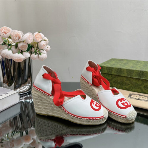 High Quality Luxury Gucci Wedge Fisherman Shoes – Style 75507
