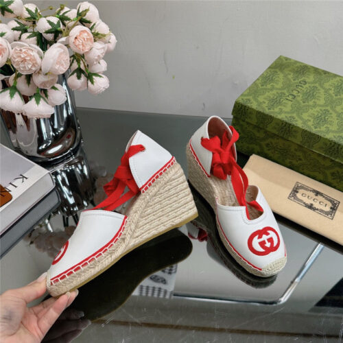 High Quality Luxury Gucci Wedge Fisherman Shoes – Style 75507 product detail