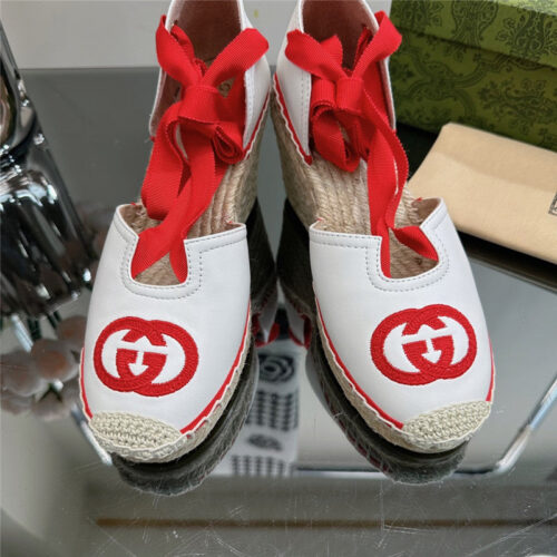 High Quality Luxury Gucci Wedge Fisherman Shoes – Style 75507 product detail