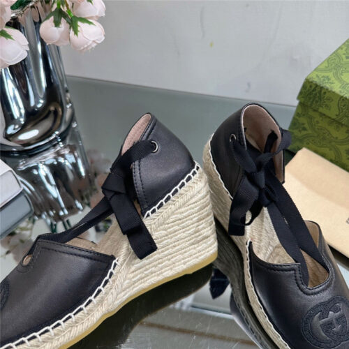 High Quality Luxury Gucci Wedge Fisherman Shoes product detail
