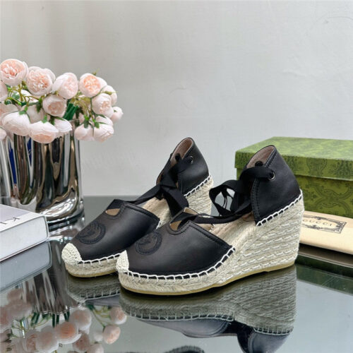 High Quality Luxury Gucci Wedge Fisherman Shoes product detail