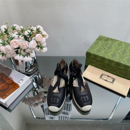 High Quality Luxury Gucci Wedge Fisherman Shoes product detail
