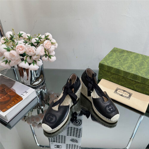 High Quality Luxury Gucci Wedge Fisherman Shoes product detail