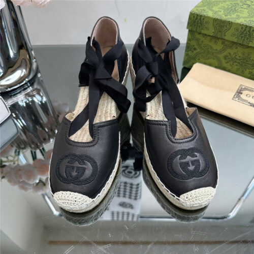 High Quality Luxury Gucci Wedge Fisherman Shoes product detail