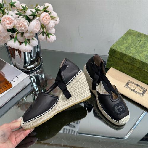 High Quality Luxury Gucci Wedge Fisherman Shoes product detail