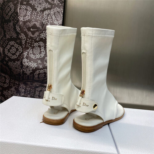 High Quality Luxury Dior New Spirit Clip Toe Casual Flat Elastic Female Sandals product detail